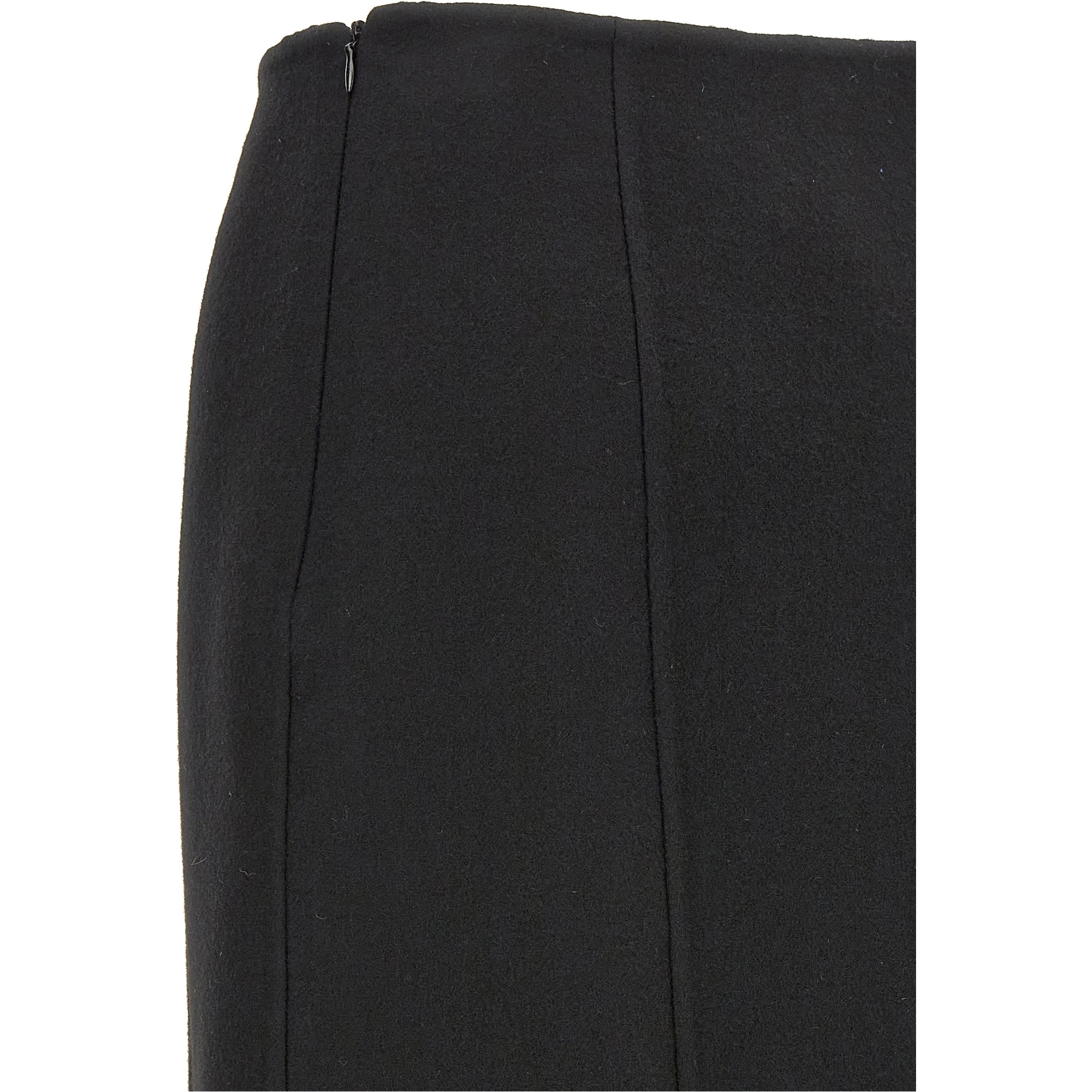 Black Virgin Wool Mini Skirt
