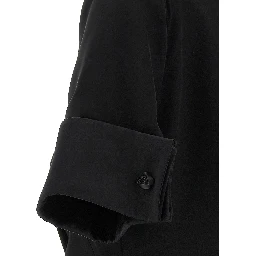 Black Viscose Short Dress