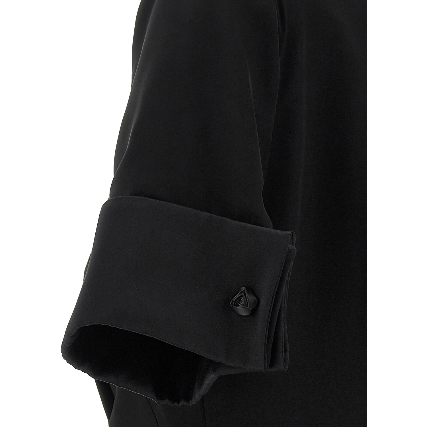 Black Viscose Short Dress