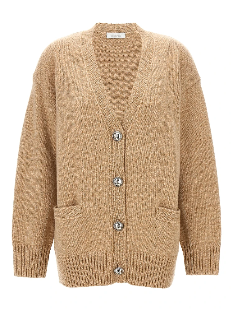 Beige Wool Cardigan