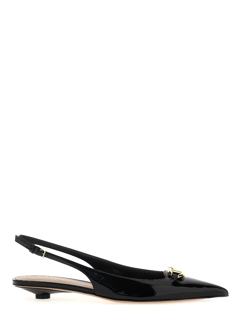 Black Calfskin Ballet Flats