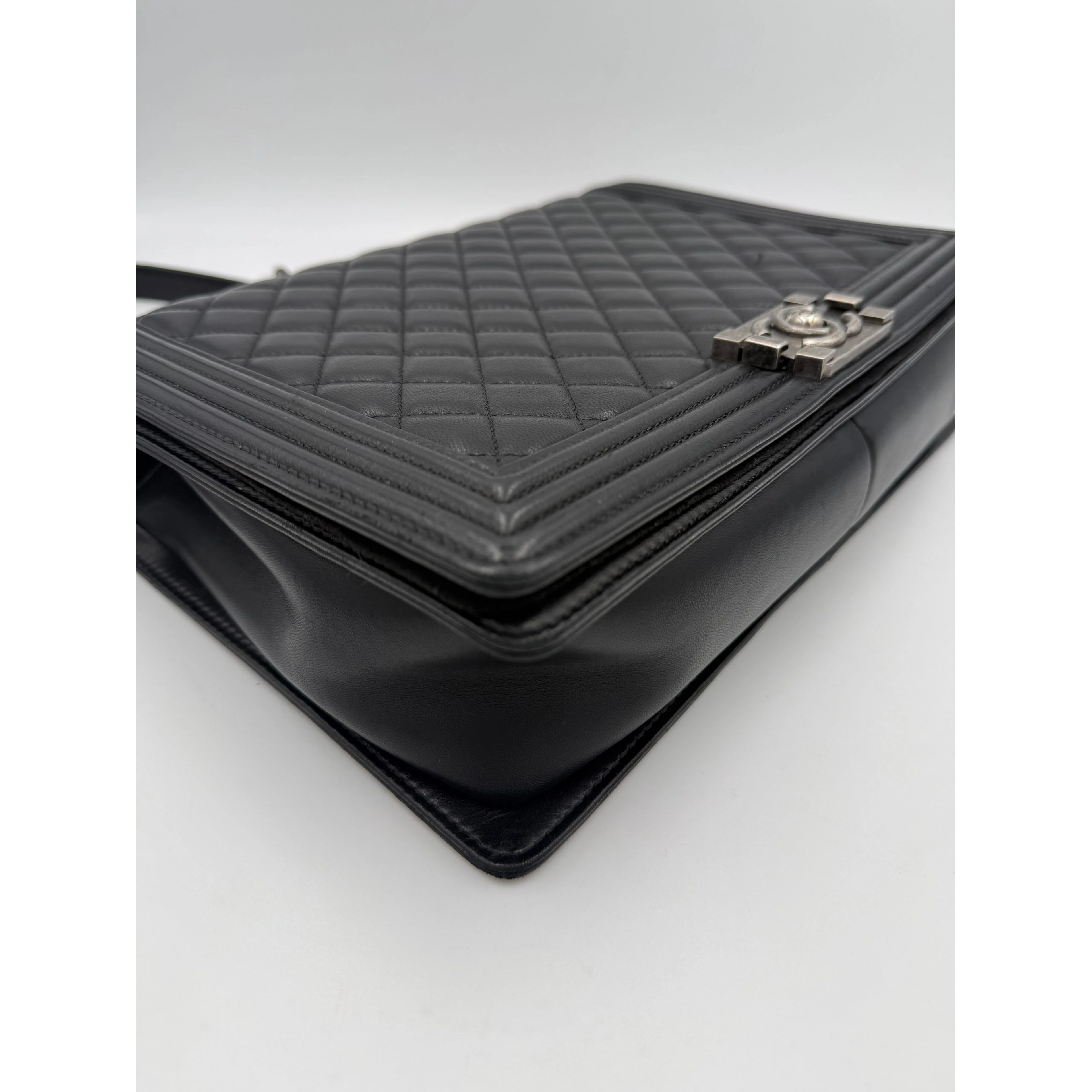 Bicolor Leather Handbag