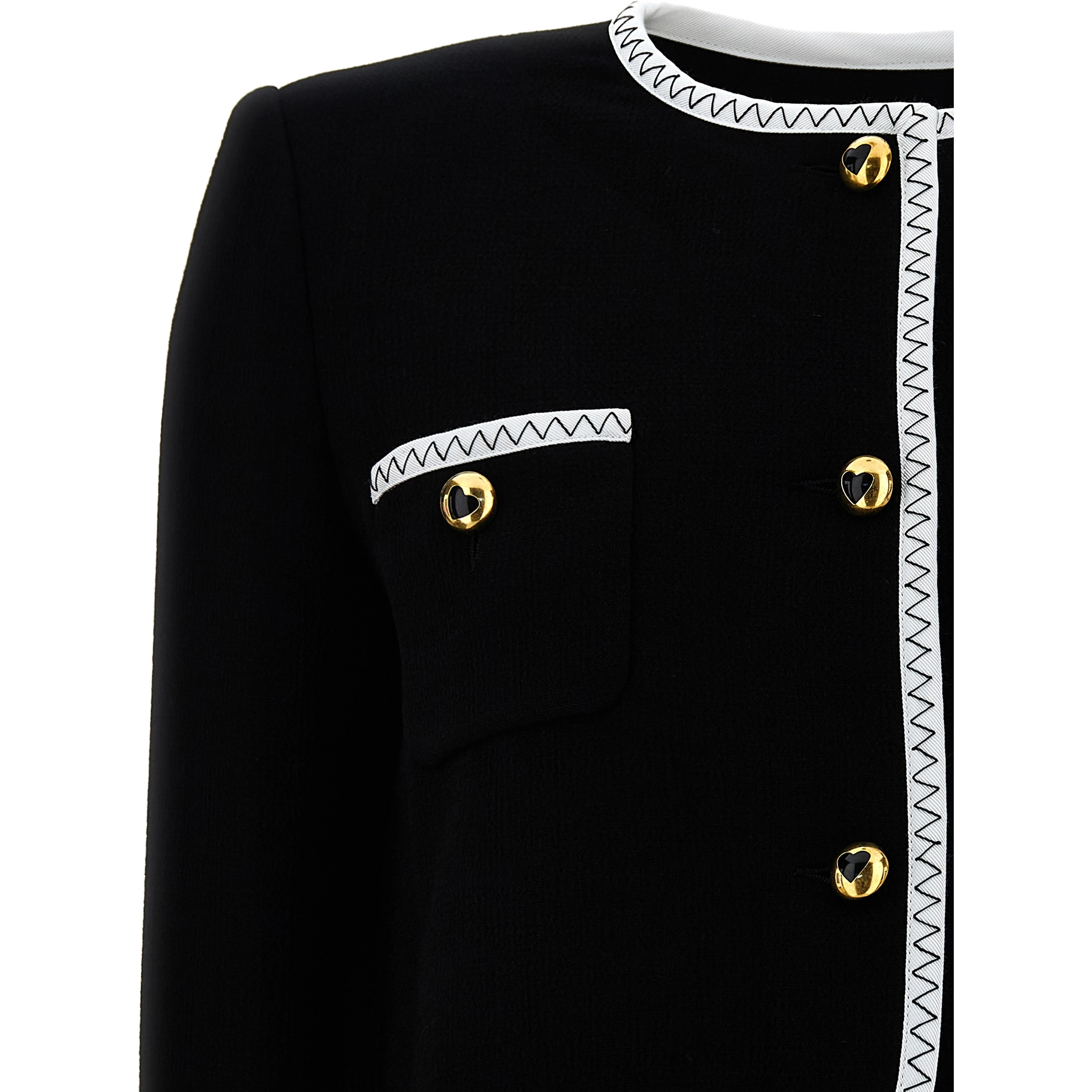 Bicolor Viscose Full-Length Jacket