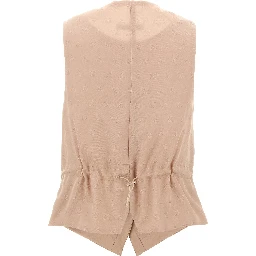 Multicolor Acetate Sleeveless Jacket