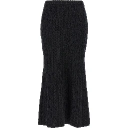Black Wool Mini Skirt