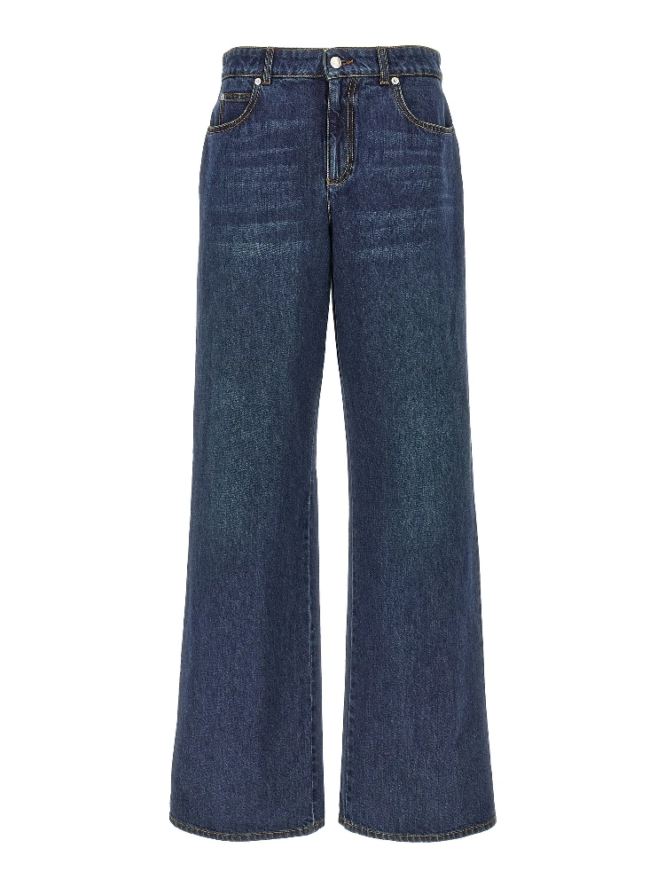 Blue Cotton Jeans Denim