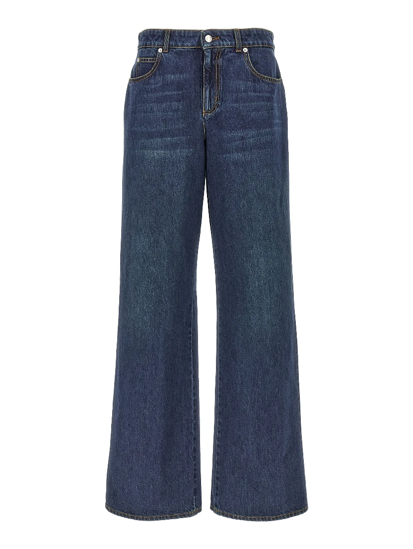Blue Cotton Jeans Denim
