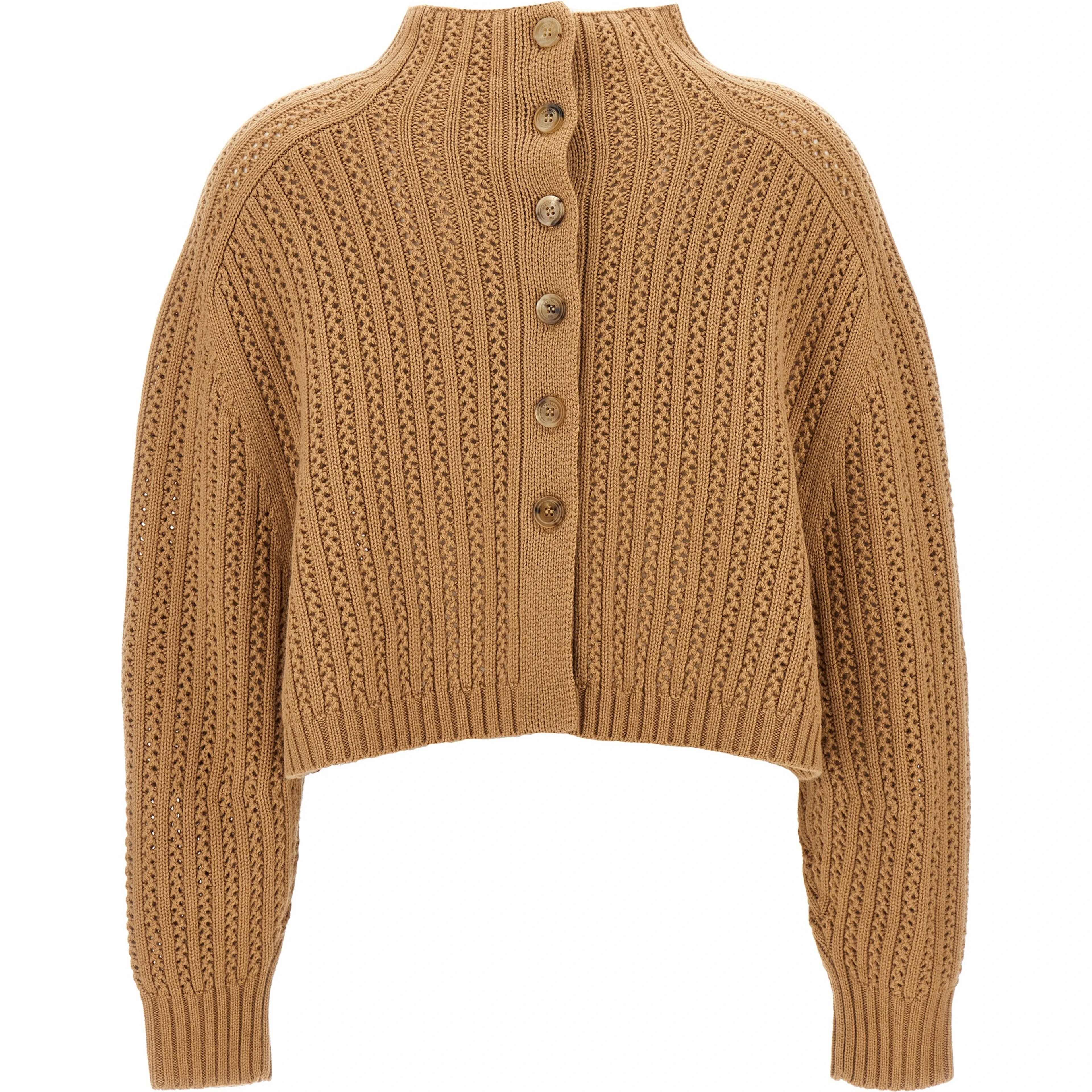 Beige Wool Cardigan