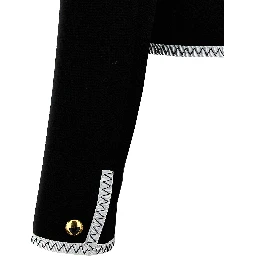 Bicolor Viscose Full-Length Jacket