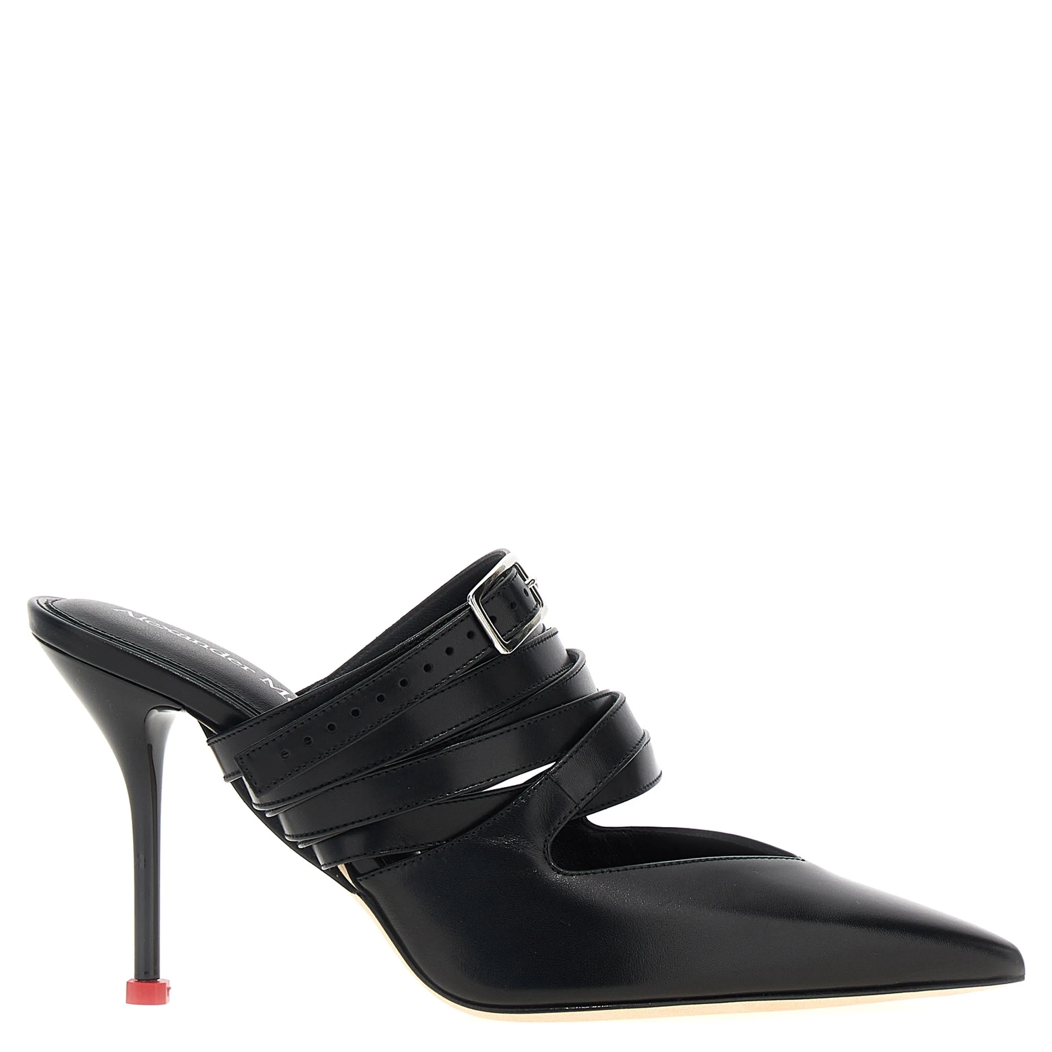 Black Cowhide High Heel Pumps
