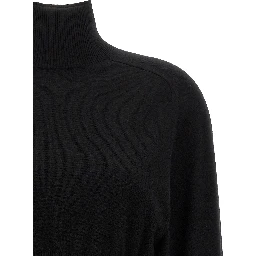 Black Virgin Wool Cardigan