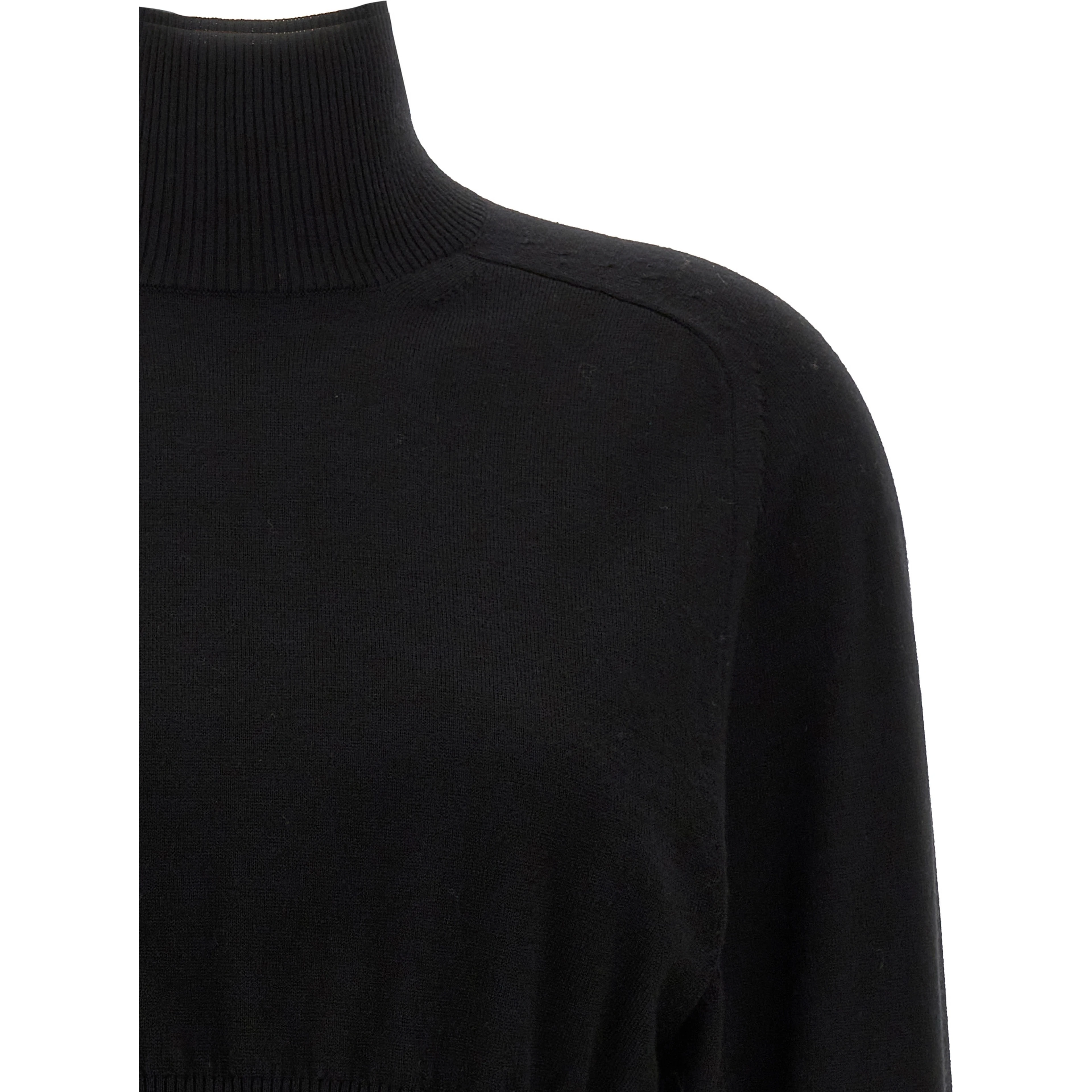 Black Virgin Wool Cardigan