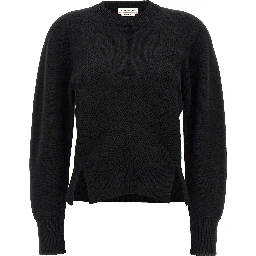 Black Wool Cardigan