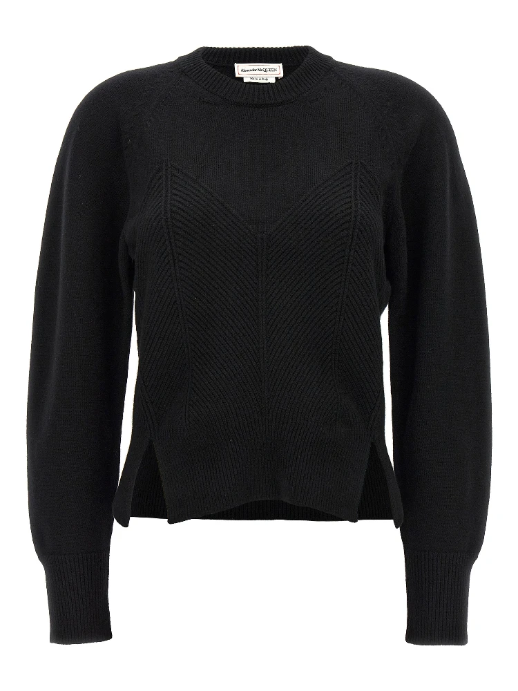 Black Wool Cardigan