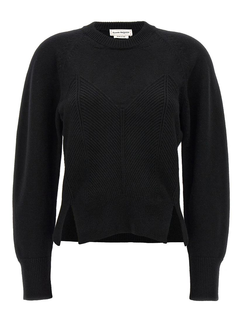 Black Wool Cardigan