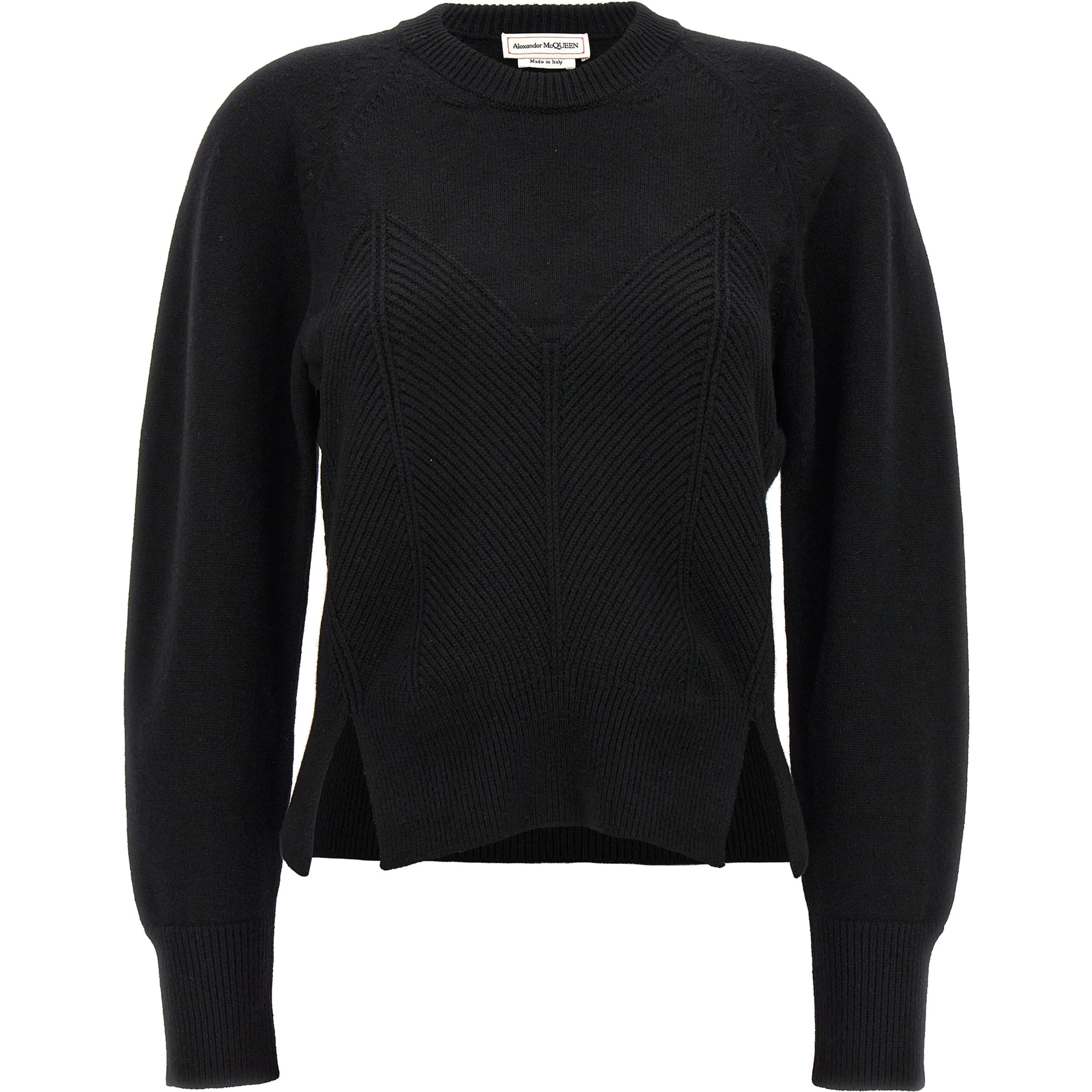 Black Wool Cardigan
