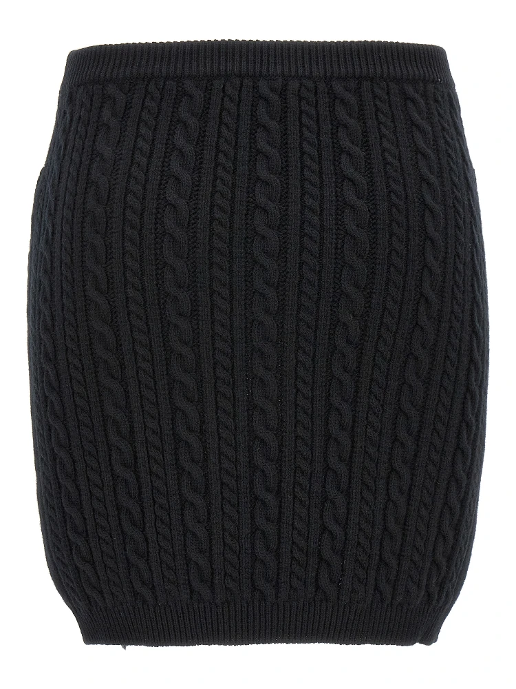 Black Wool Long Skirt alternative