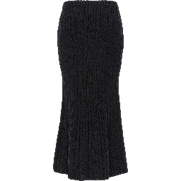 Black Wool Mini Skirt