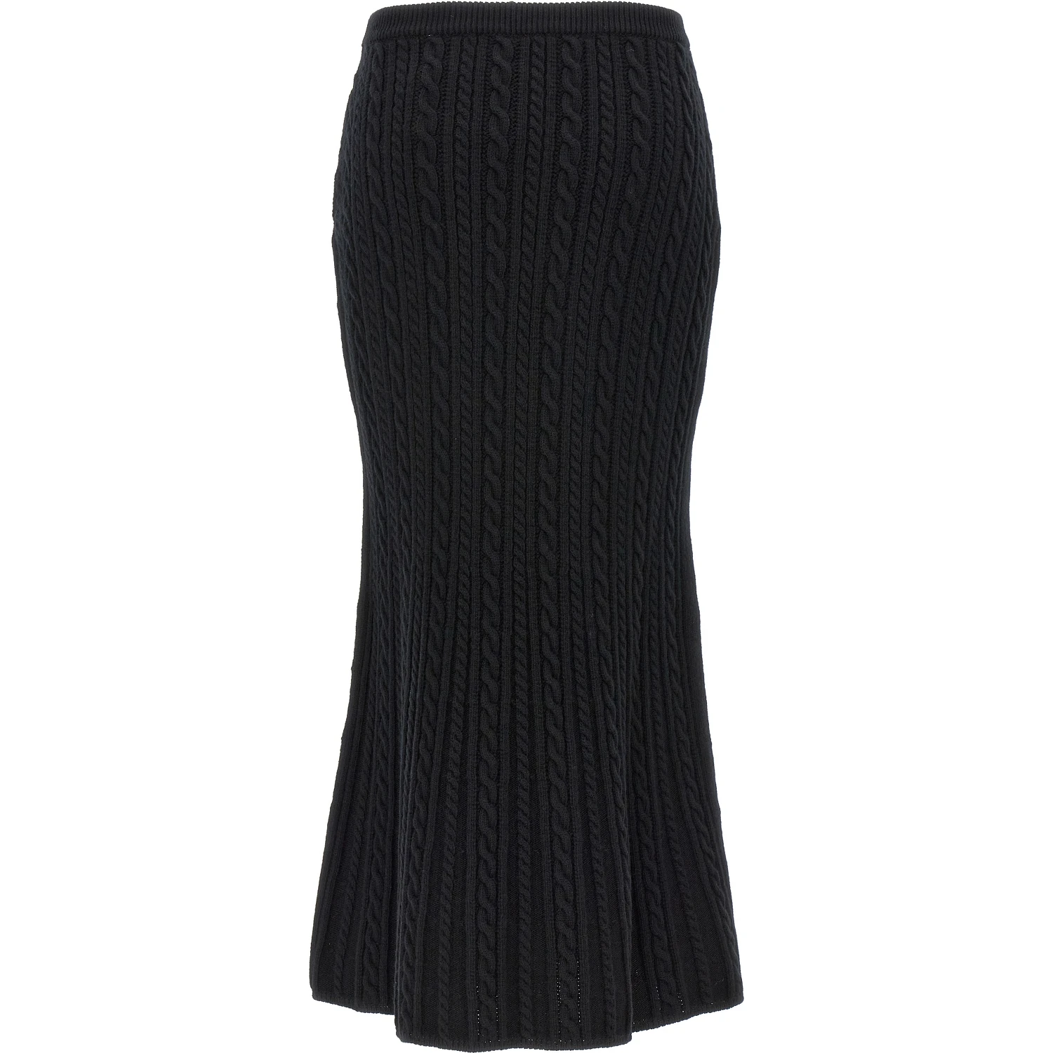 Black Wool Mini Skirt