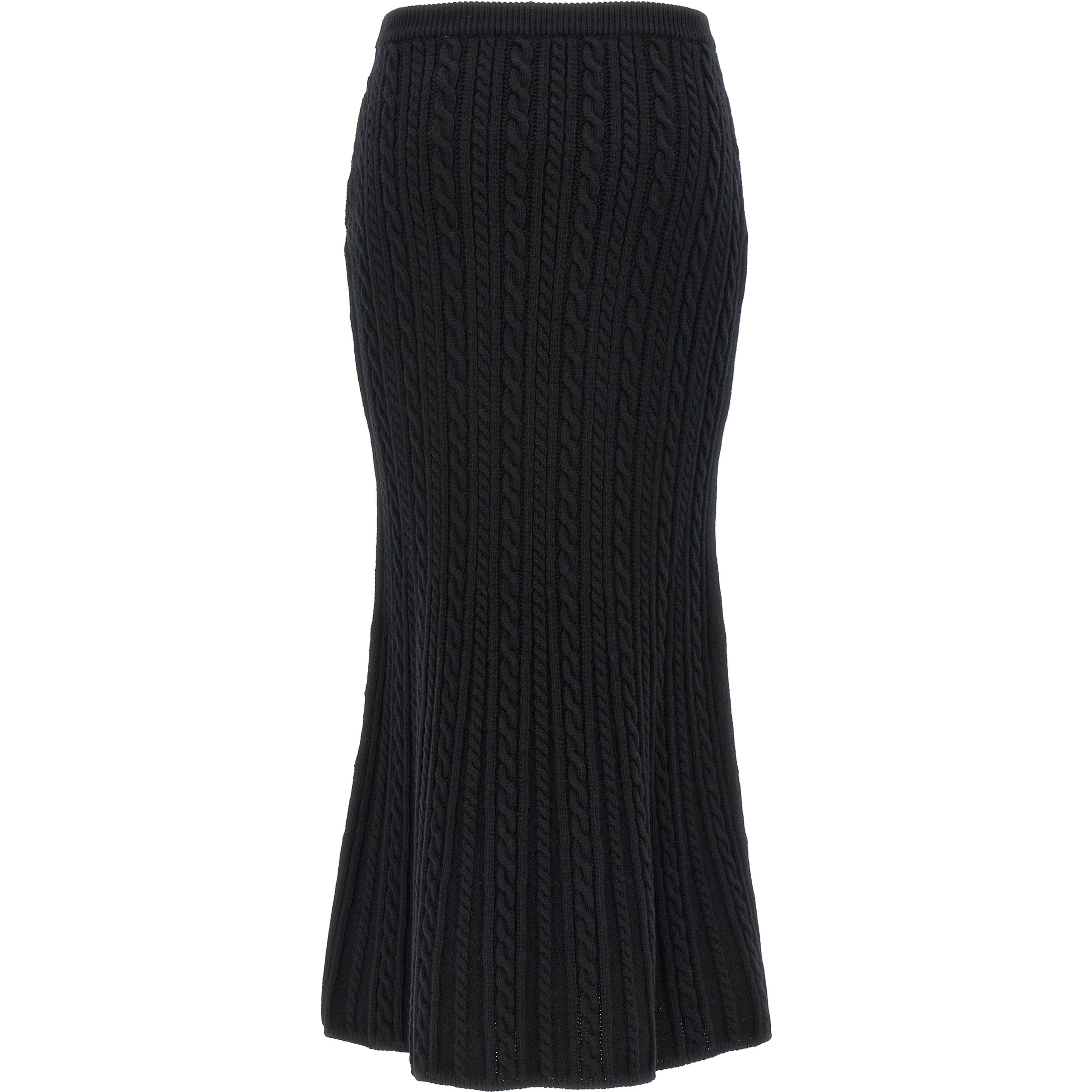 Black Wool Mini Skirt