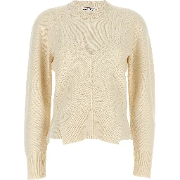 White Wool Cardigan