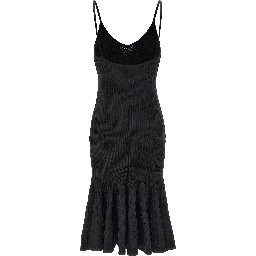 Black Viscose Midi Dress