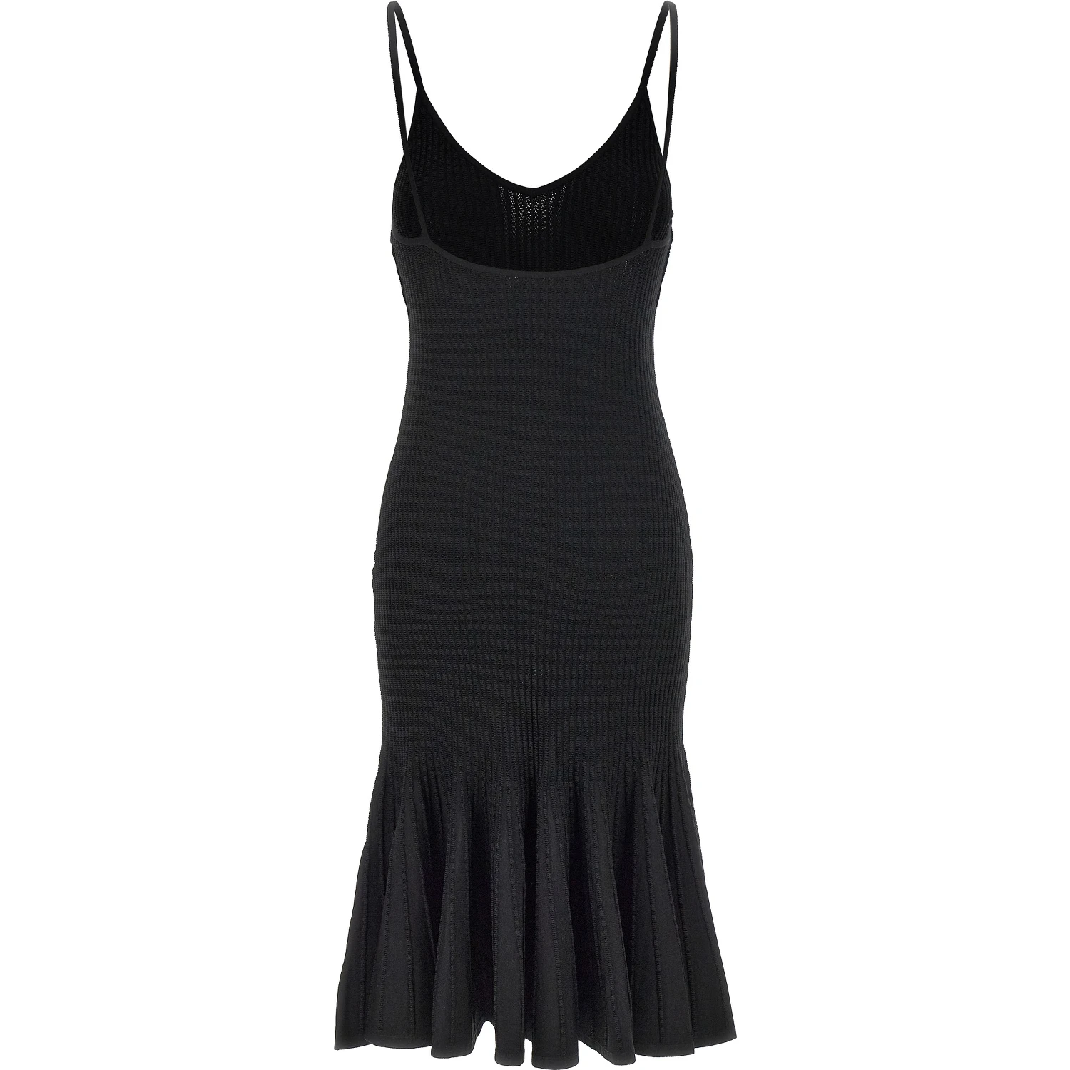 Black Viscose Midi Dress
