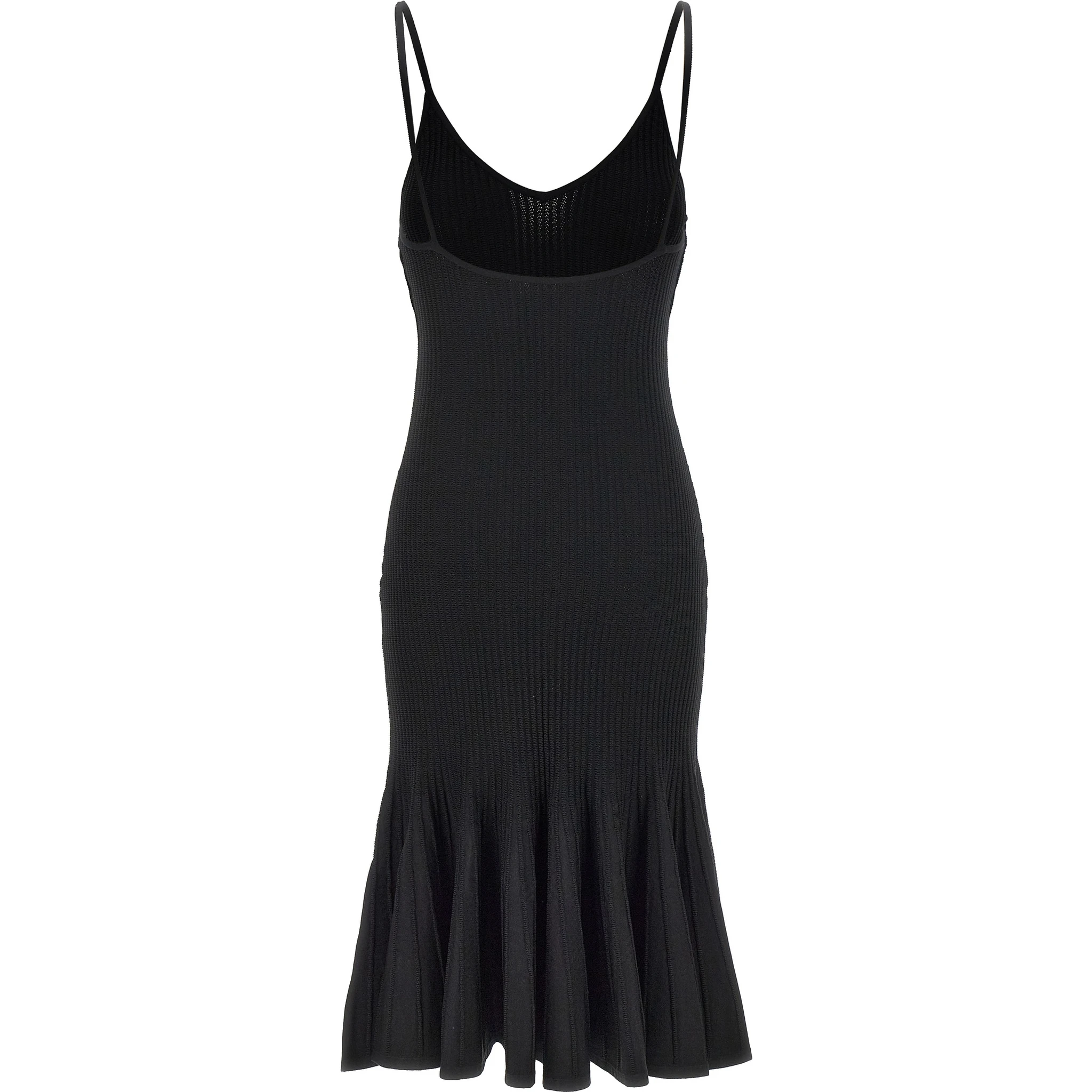 Black Viscose Midi Dress