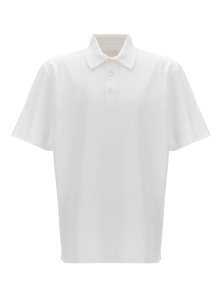 White Cotton Polo Shirt