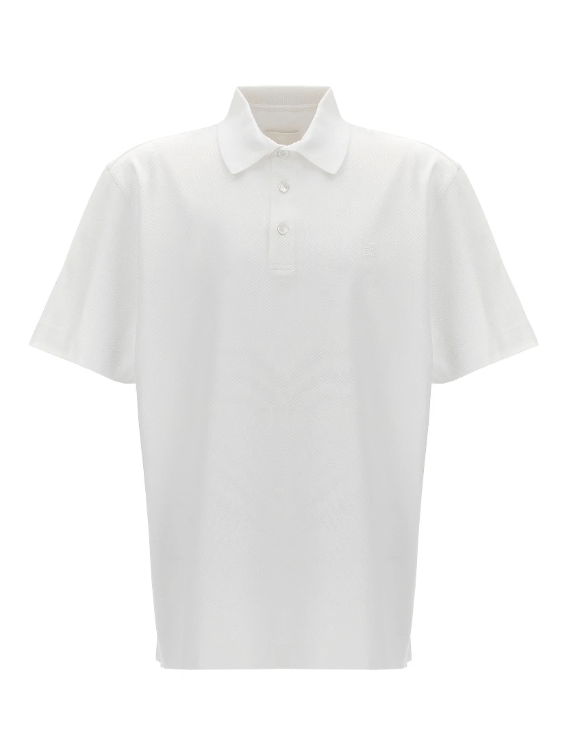 White Cotton Polo Shirt