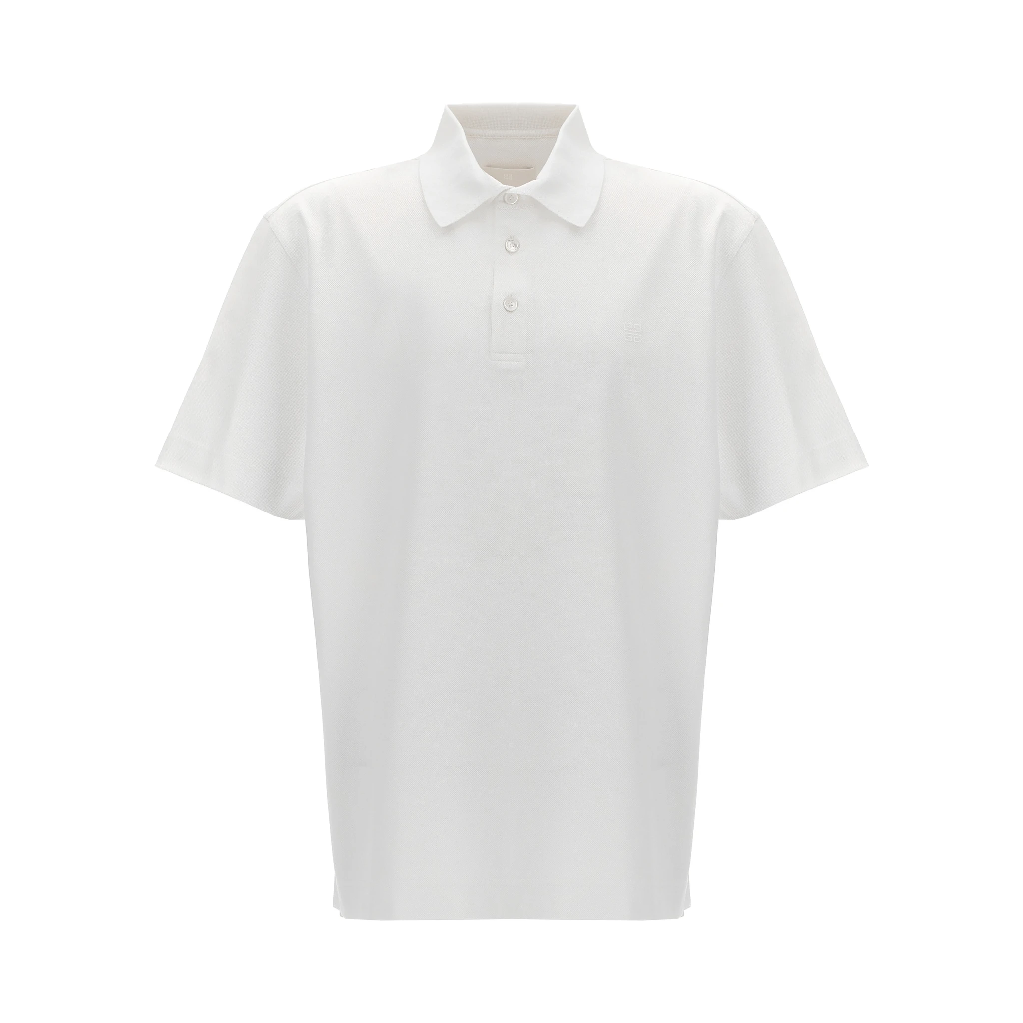 White Cotton Polo Shirt