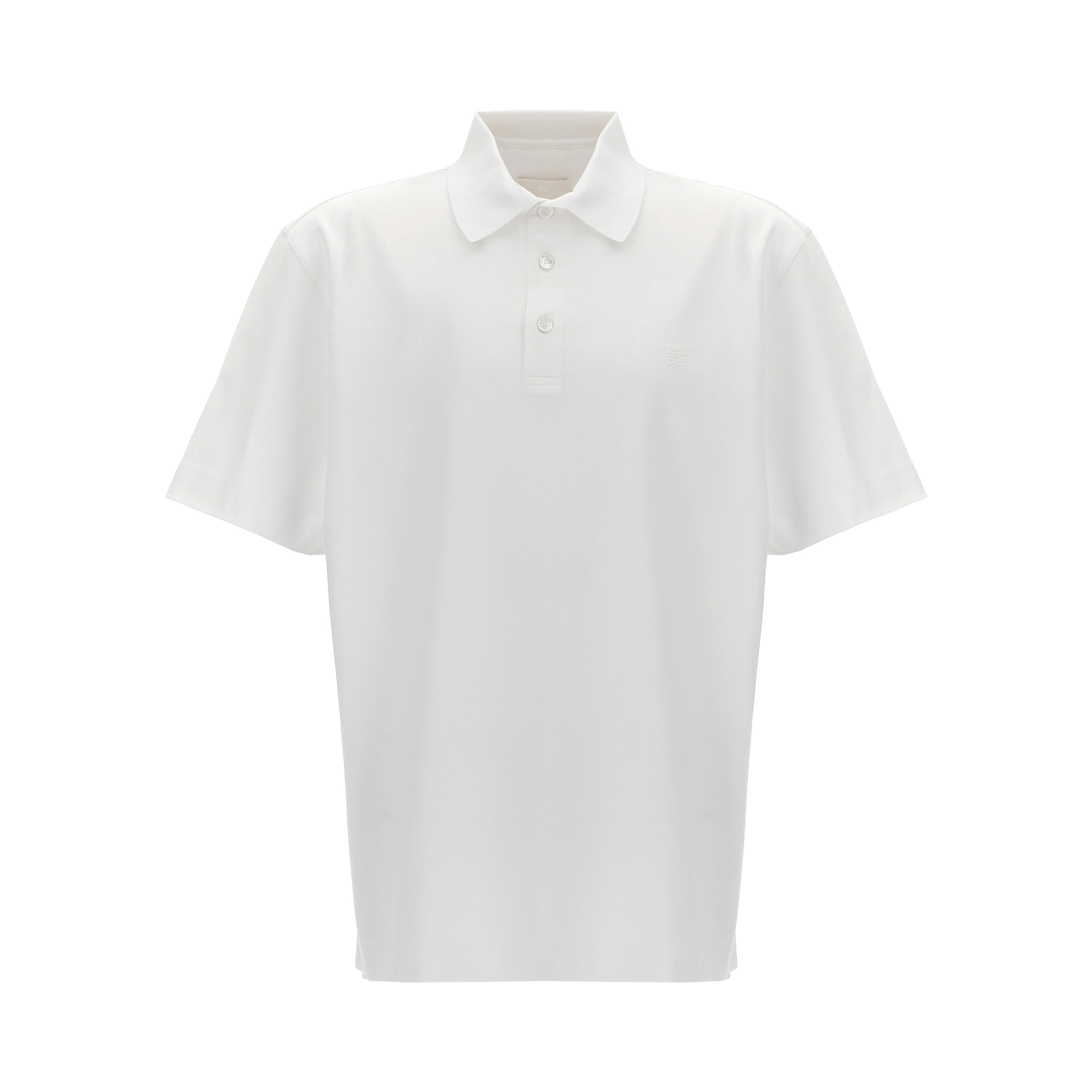 White Cotton Polo Shirt