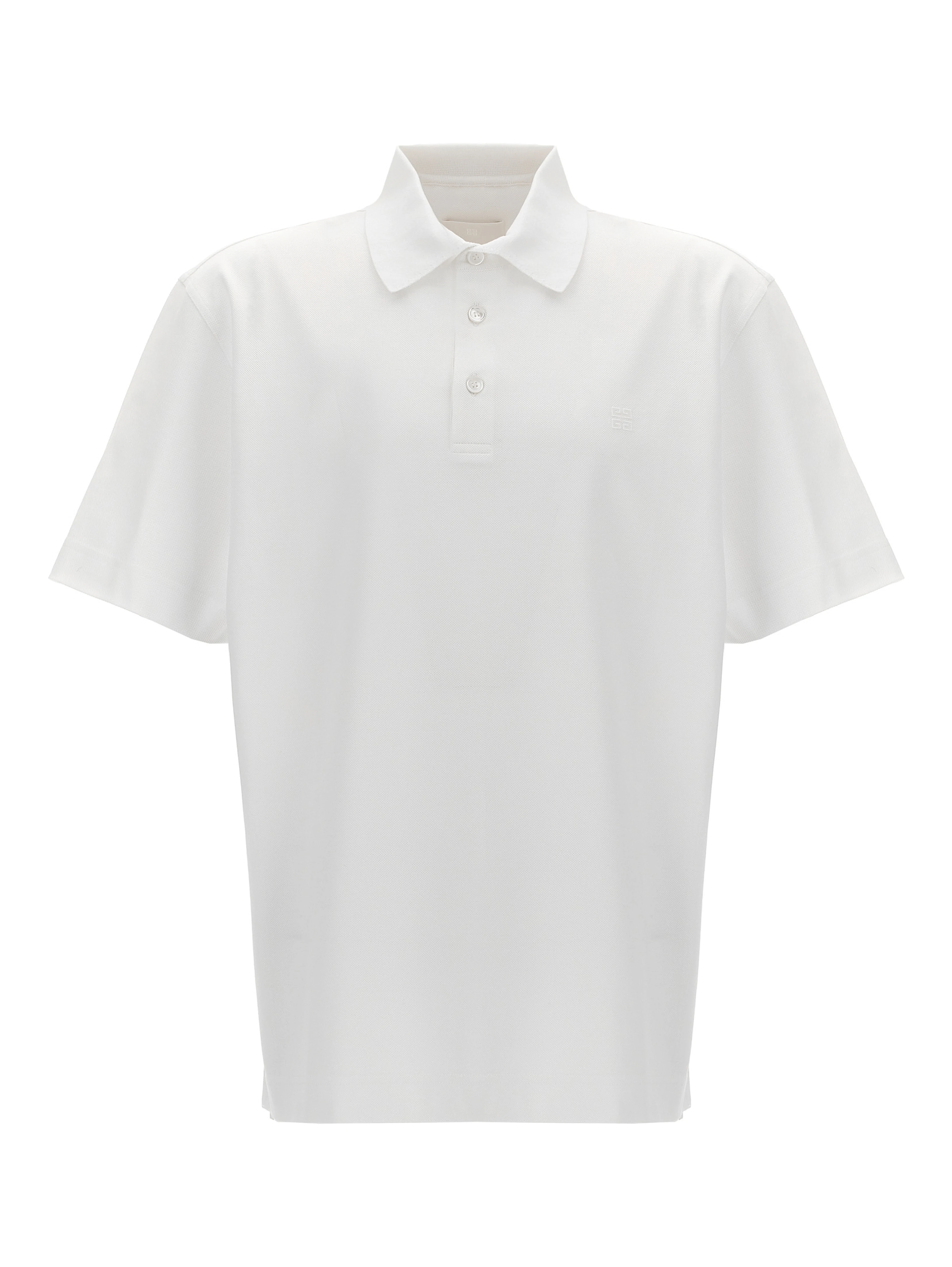 White Cotton Polo Shirt