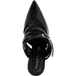 Black Cowhide High Heel Pumps