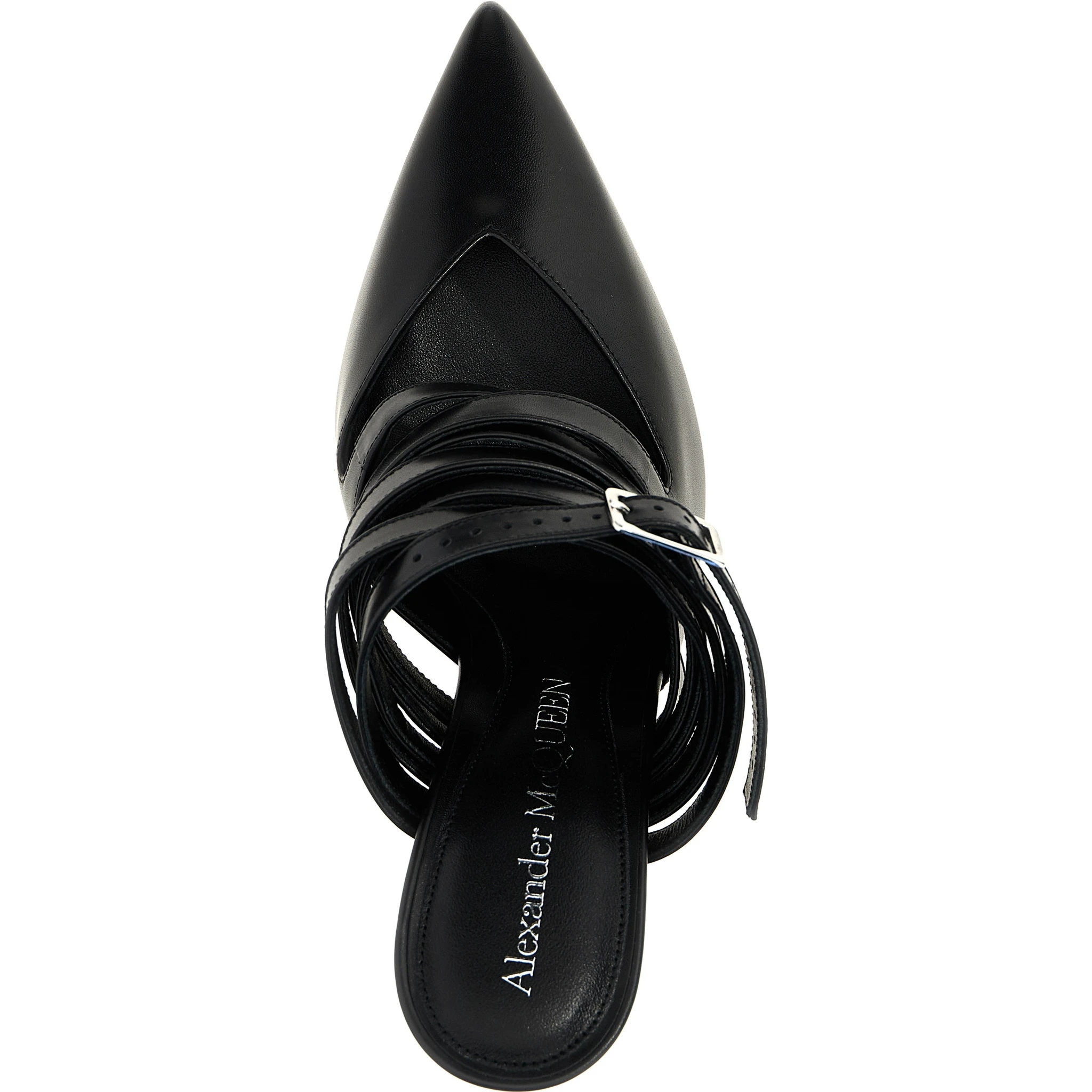 Black Cowhide High Heel Pumps