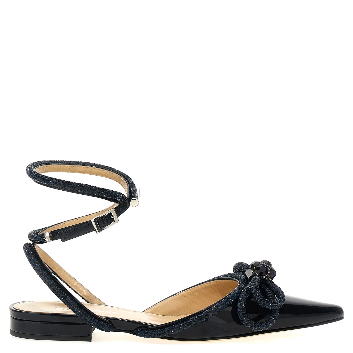 Blue Calfskin Ballet Flats