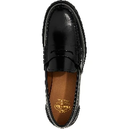 Black Cowhide Slip-On Loafers