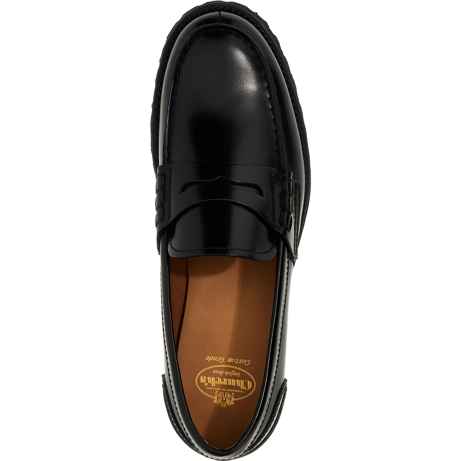 Black Cowhide Slip-On Loafers