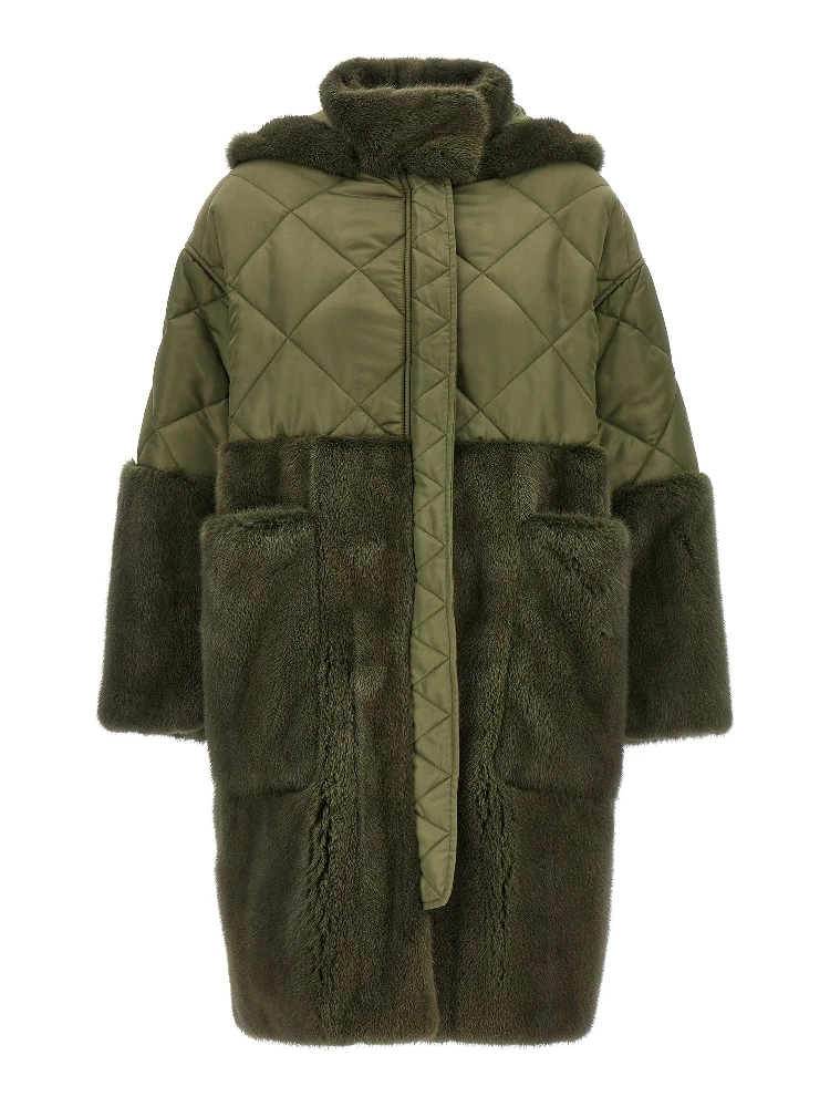 Bicolor Polyester Coat