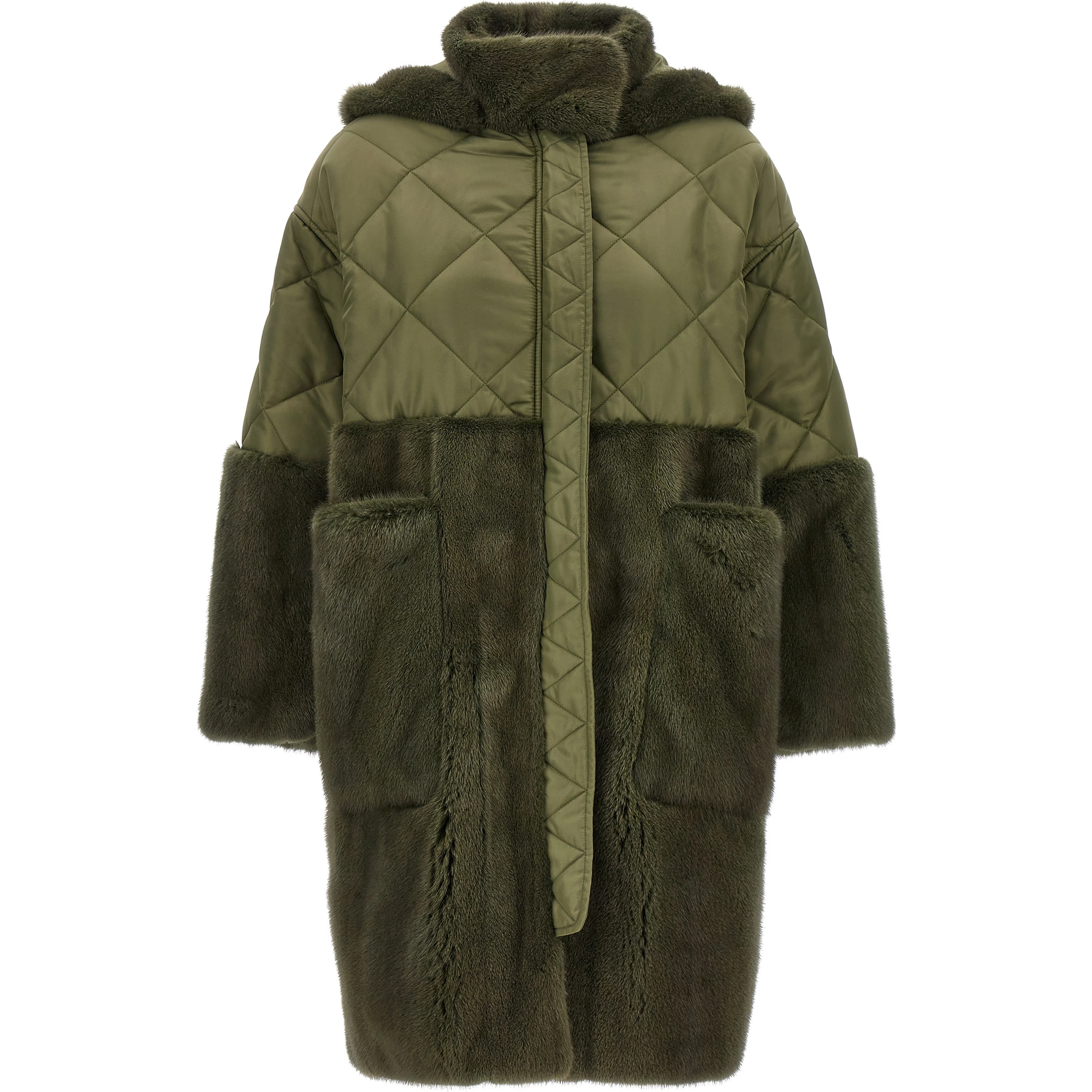 Bicolor Polyester Coat