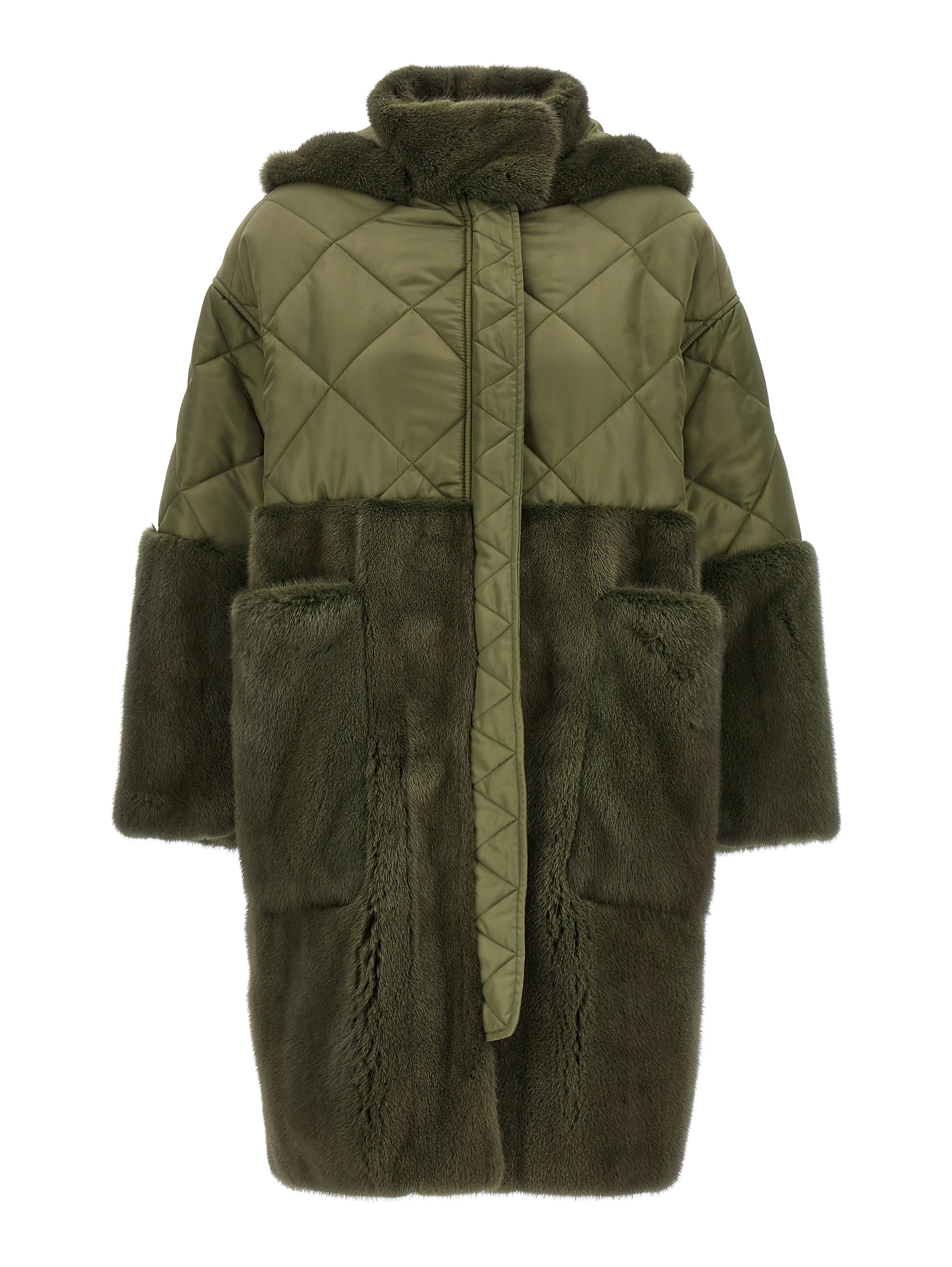 Bicolor Polyester Coat