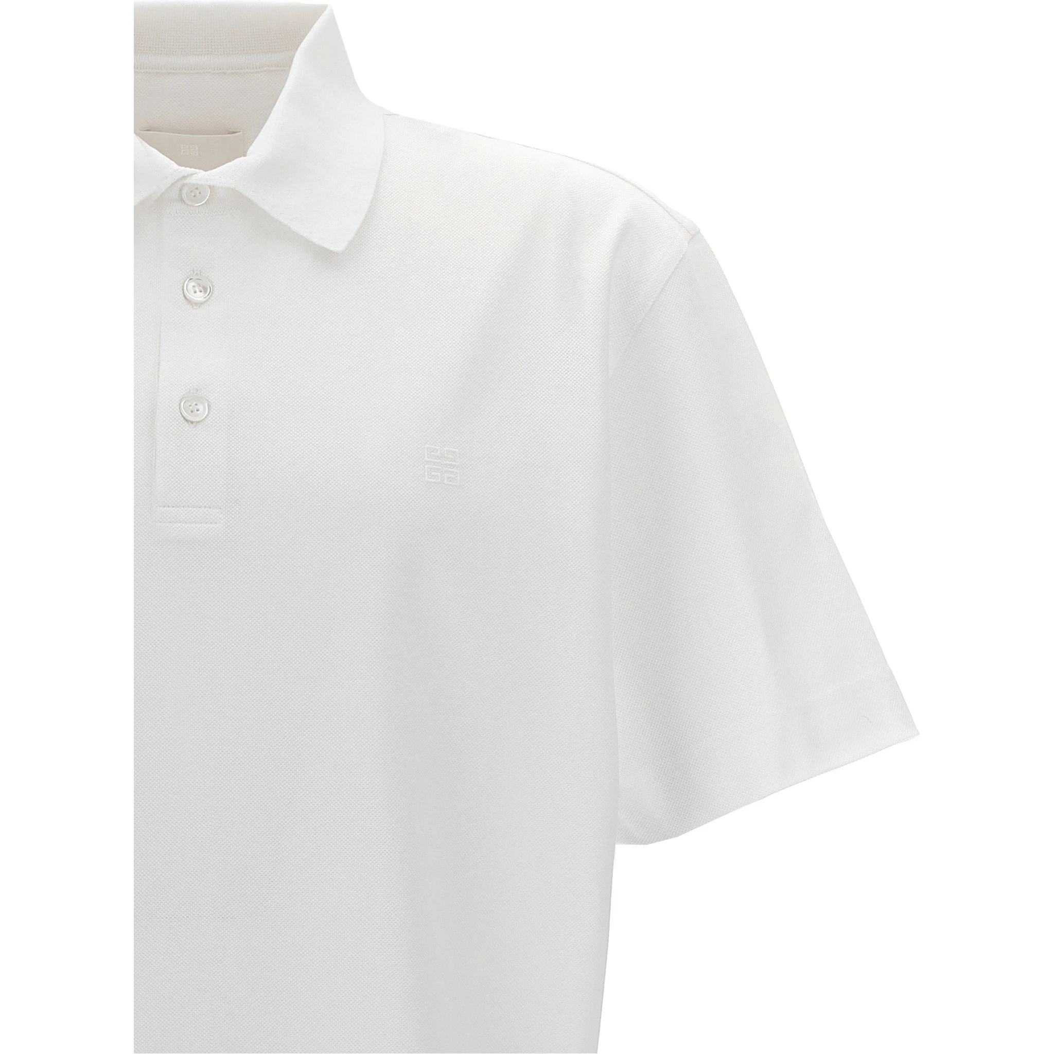 White Cotton Polo Shirt