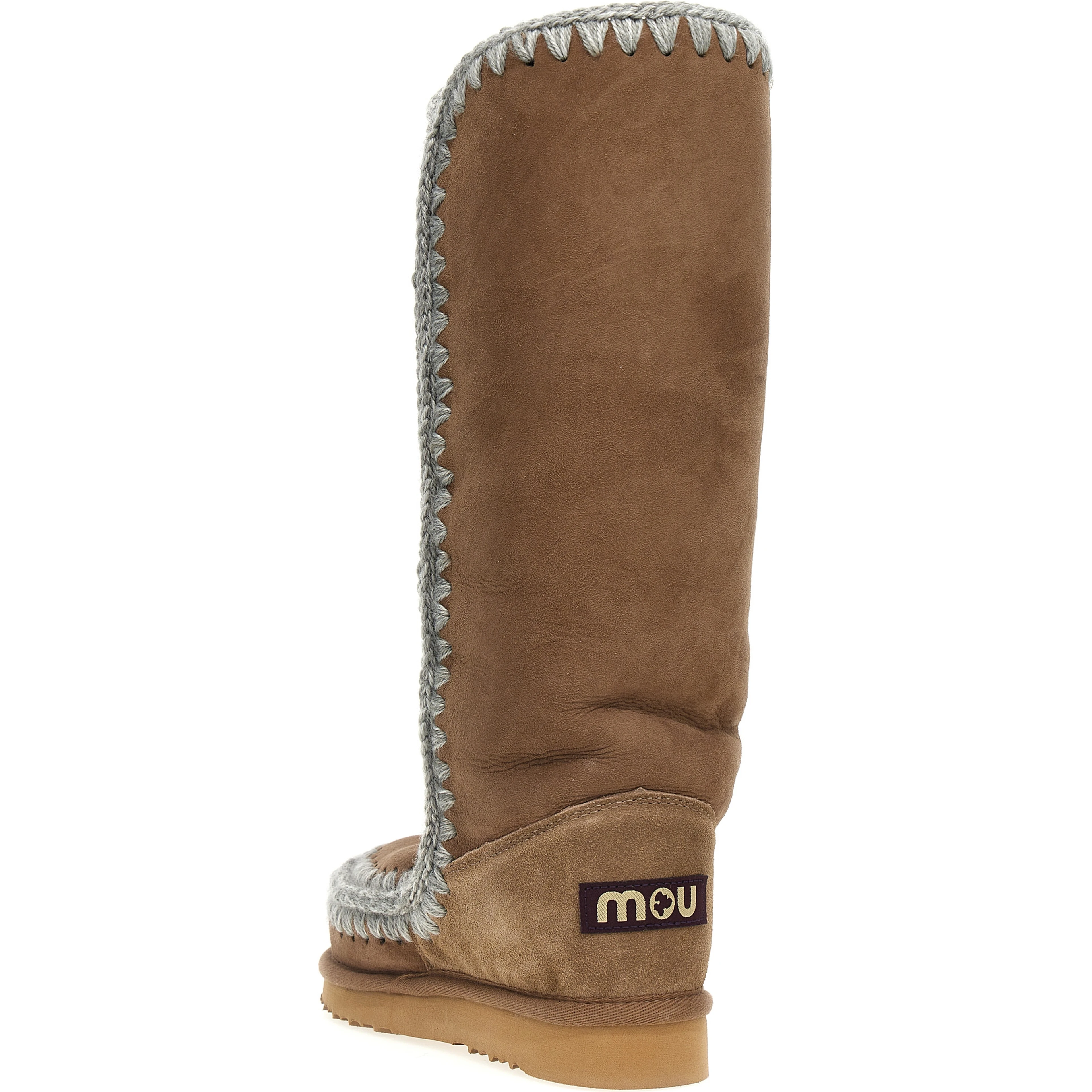Brown Lamb Leather Over The Knee