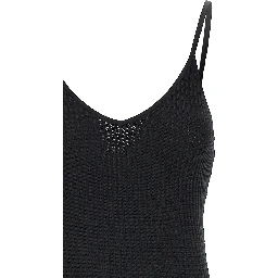 Black Viscose Midi Dress