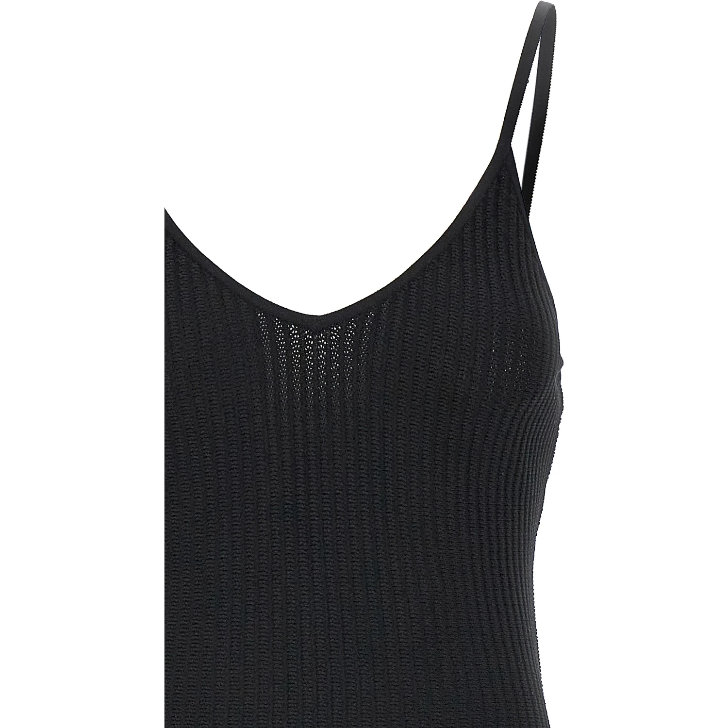 Black Viscose Midi Dress