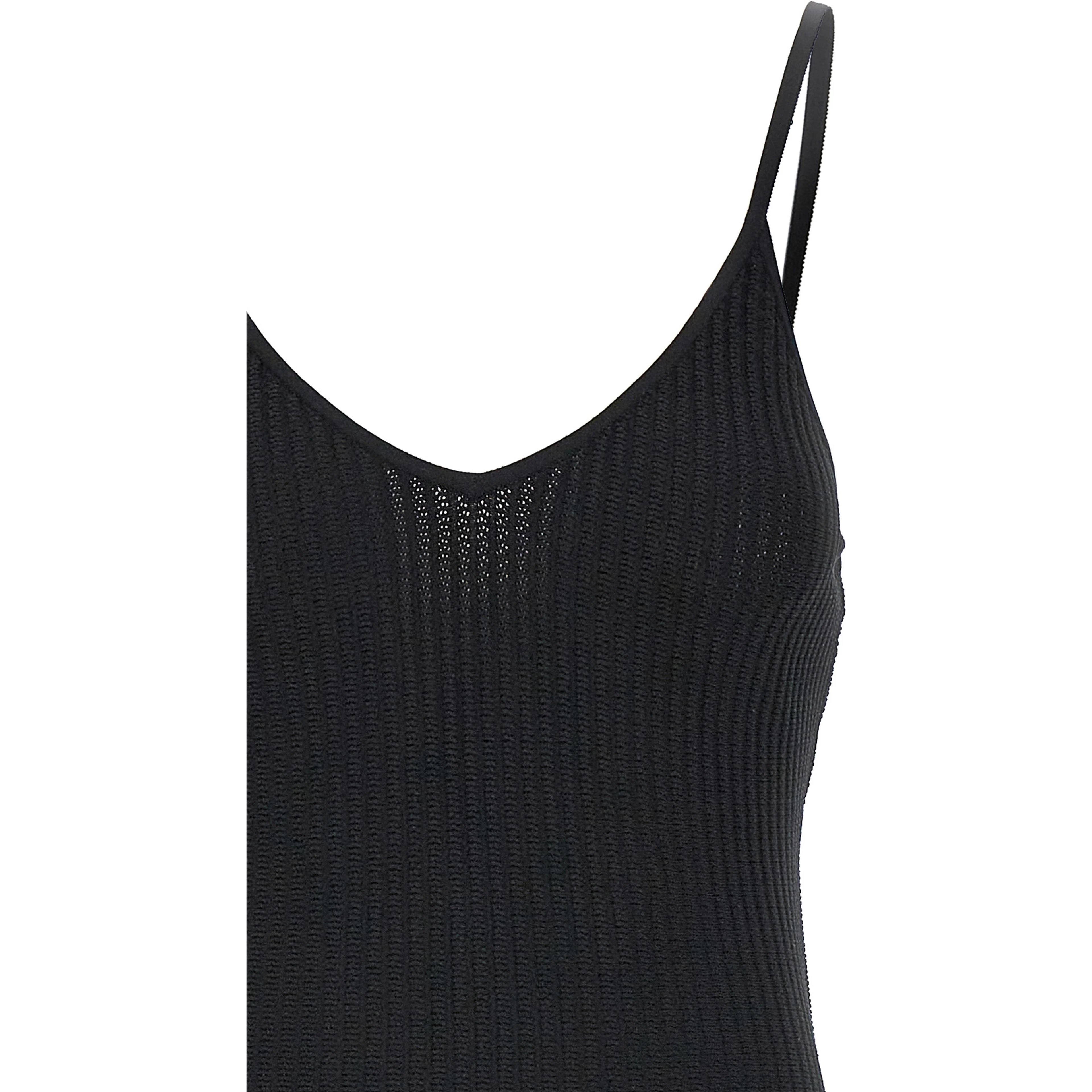 Black Viscose Midi Dress