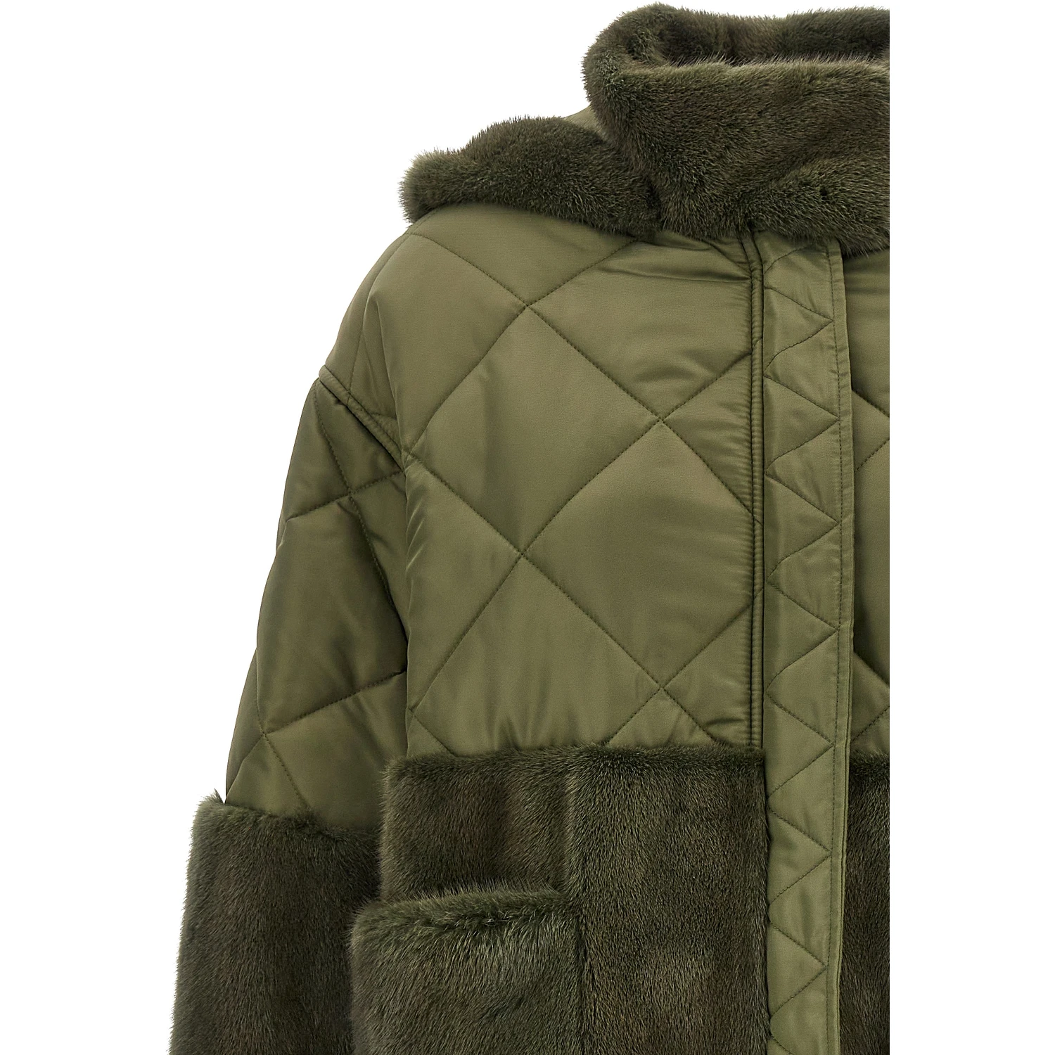 Bicolor Polyester Coat
