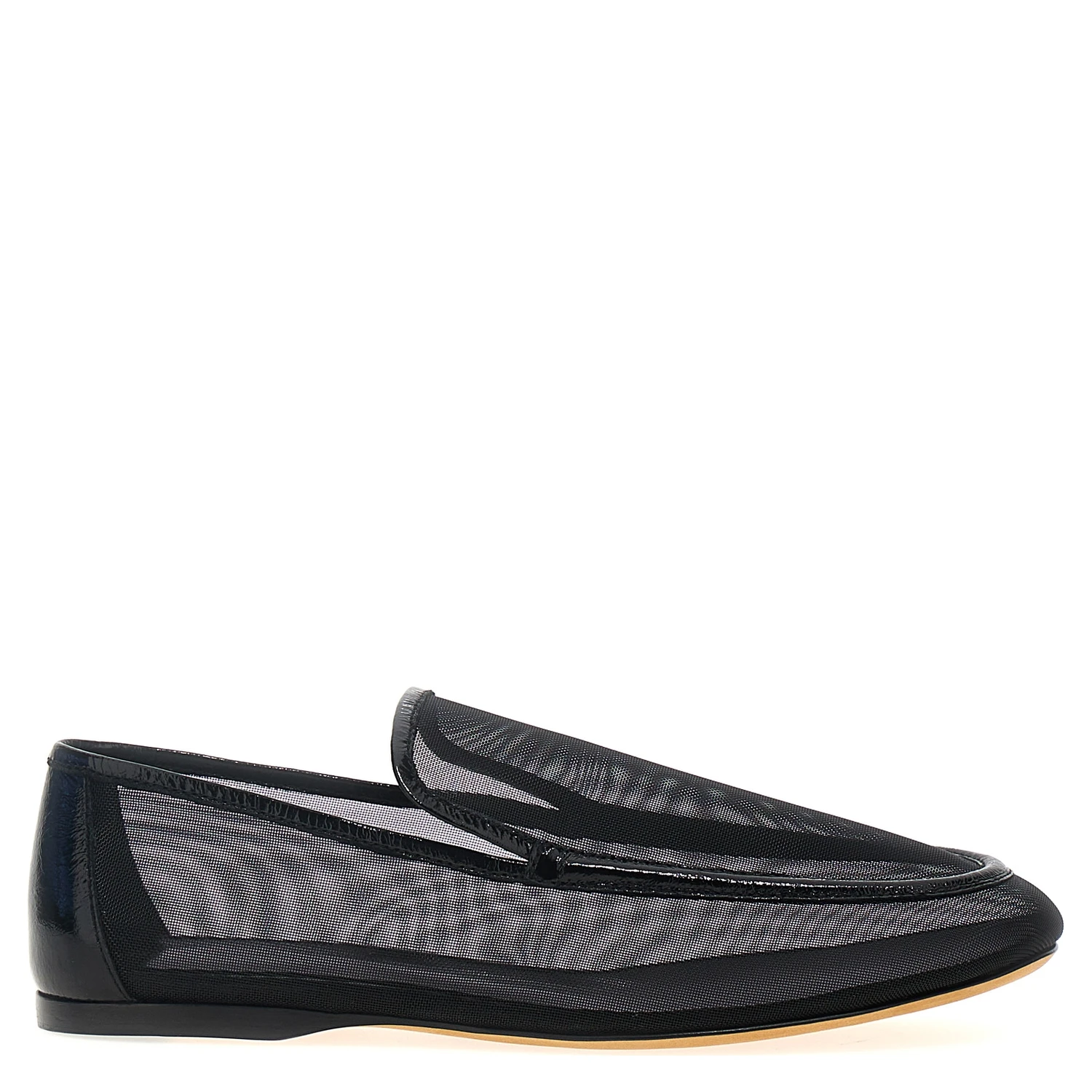 Black Polyamide Slip-On Loafers