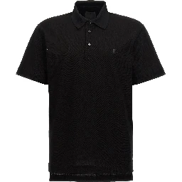 Black Cotton Polo Shirt