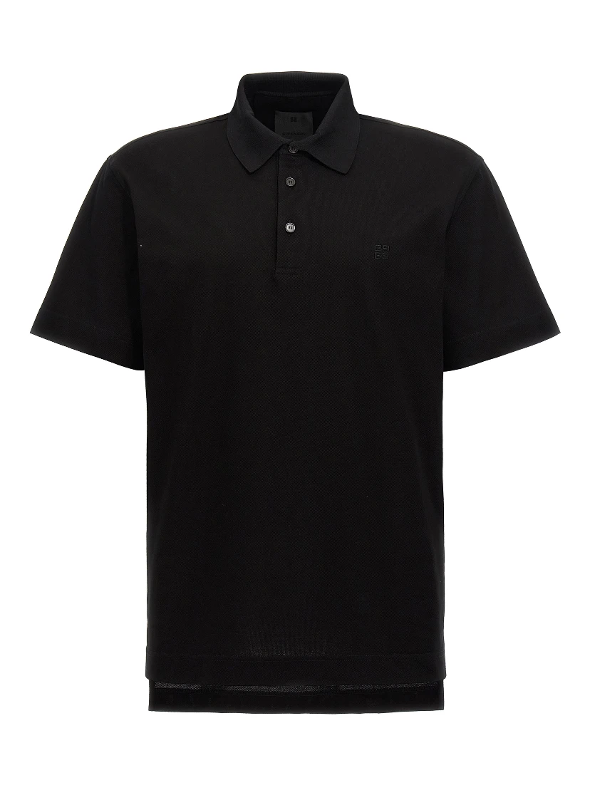Black Cotton Polo Shirt